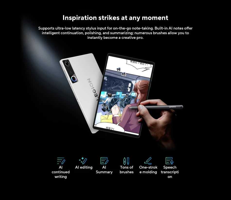 Original Lenovo Legion Y700 5th Gaming Tablet CN Version Snapdragon 8 Elite Gen5 8.8‘’ 3K 165Hz Display 9000mAh Android Pad PC