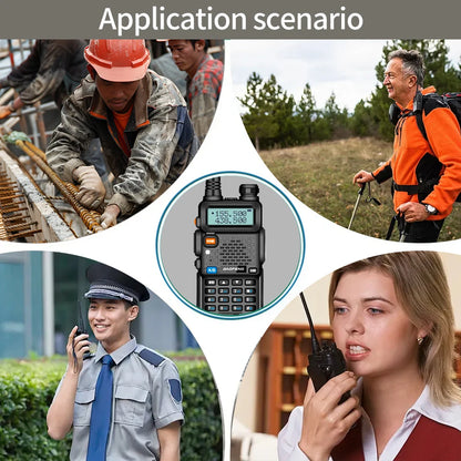Baofeng UV5R 8W Tri-Power Walkie Talkie 5W High Power UHF VHF Dual Band Two-Way Radio Lange Afstand 128CH Handheld UV 5R CB Radi