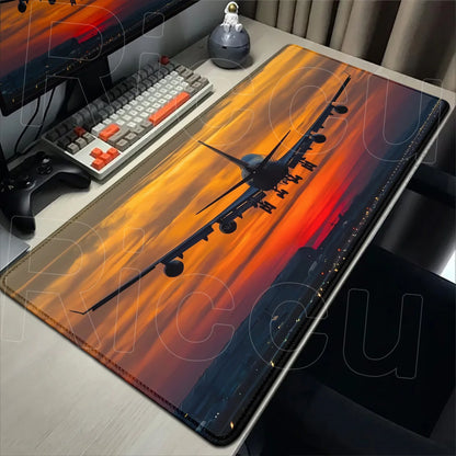 New Many Wallpaper Airplane Speedometer Mousepads Large 900x400mm Non-slip Mouse Pad Office Desk Mat Pc Gamer Table Mousepad XXL