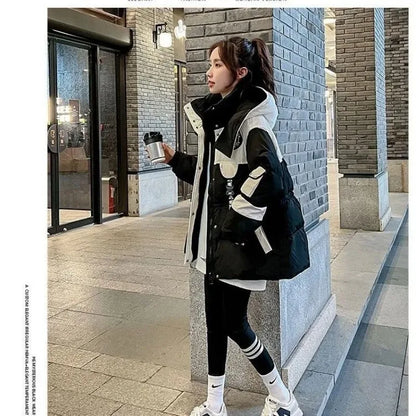 New Winter Coat for Women Coats Parkas Jackets Hooded Cotton Padded Jacket Korean Fashion Loose Super Hot Coats Cheap