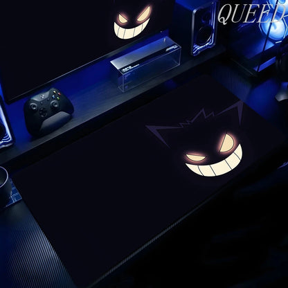 XXL Play Mat Laptop Black Gaming Accessories Mouse Pad Japan Anime Keyboard Rug PC P-pokemon Gengar Mousepad Gamer Keyboard Rug