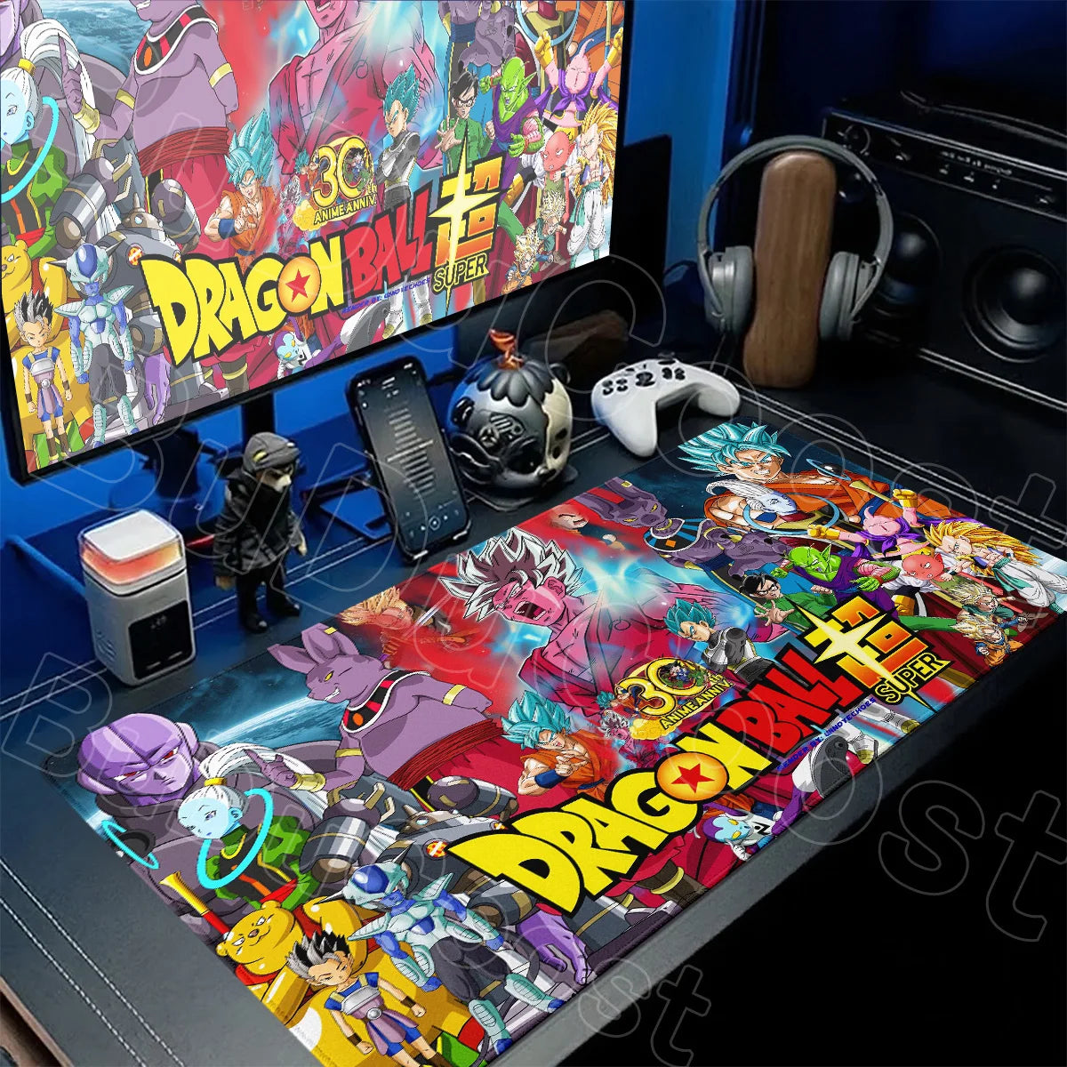 Rubber Anti-slip Mouse Pad Gamer Computer Washable Dragon Ball Desk Mat XXL HD Print Goku Keyboard With Stitch Edge For LOL CSGO