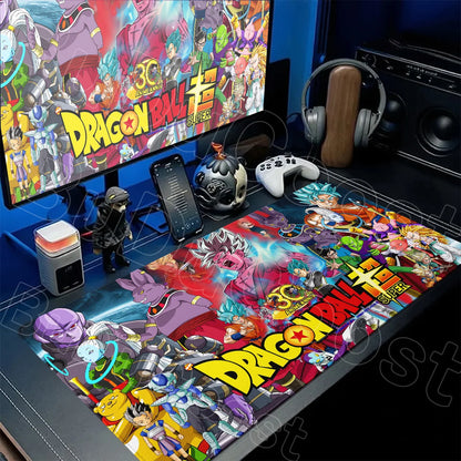 Rubber Anti-slip Mouse Pad Gamer Computer Washable Dragon Ball Desk Mat XXL HD Print Goku Keyboard With Stitch Edge For LOL CSGO