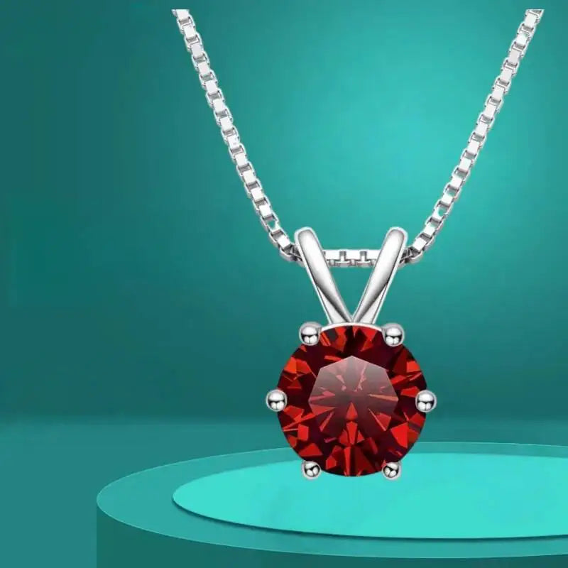 1.0Ct-5Ct Moissanite Pendant Necklace With Certificate For Women Original Real 925 Silver Chain Solitaire Drop Necklaces