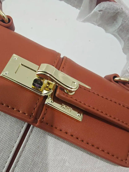 2026 New Trapezoidal Genuine Leather Women Handbag Niche Fashion Versatile Top Handle Luxury Ladies Shoulder Crossbody Purse