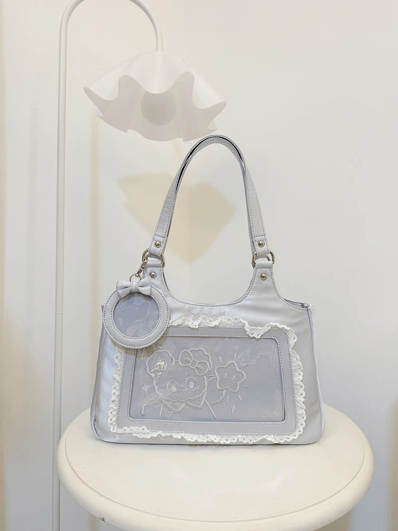 Original Corduroy Satin Lace Ribbon Daily Shoulder Bags Women's Bag Handbags for Women Cute Tote Bags for Women