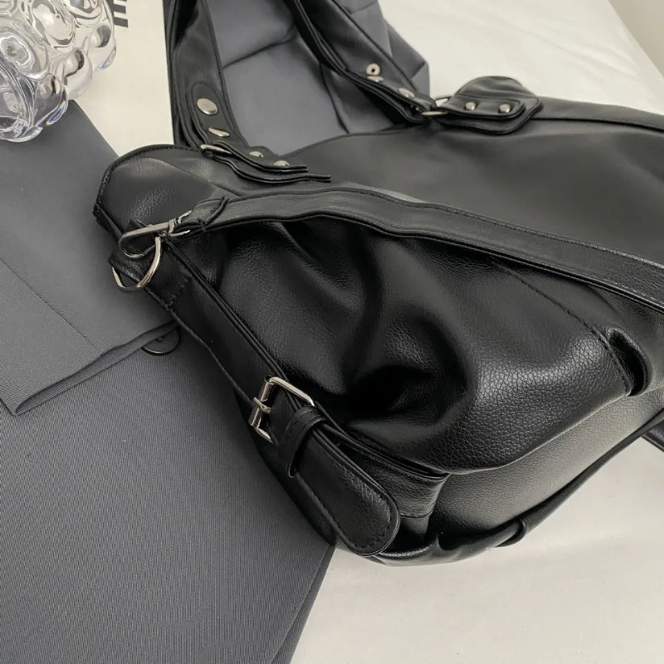 Women's Large Capacity Shoulder Casual Tote Bag Laptop Roomy Handbag Soft Leather Crossbody Business Black Big Bag A4 Sac A Main