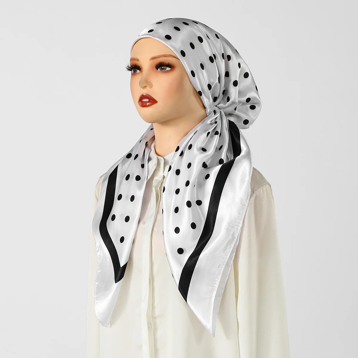 New Muslim Satin Silk Instant Hijabs Scarf Printed Turban Thick Hijab Cap Night Cap Women Ramadan Elastic Satin Hair Bonnet Eid
