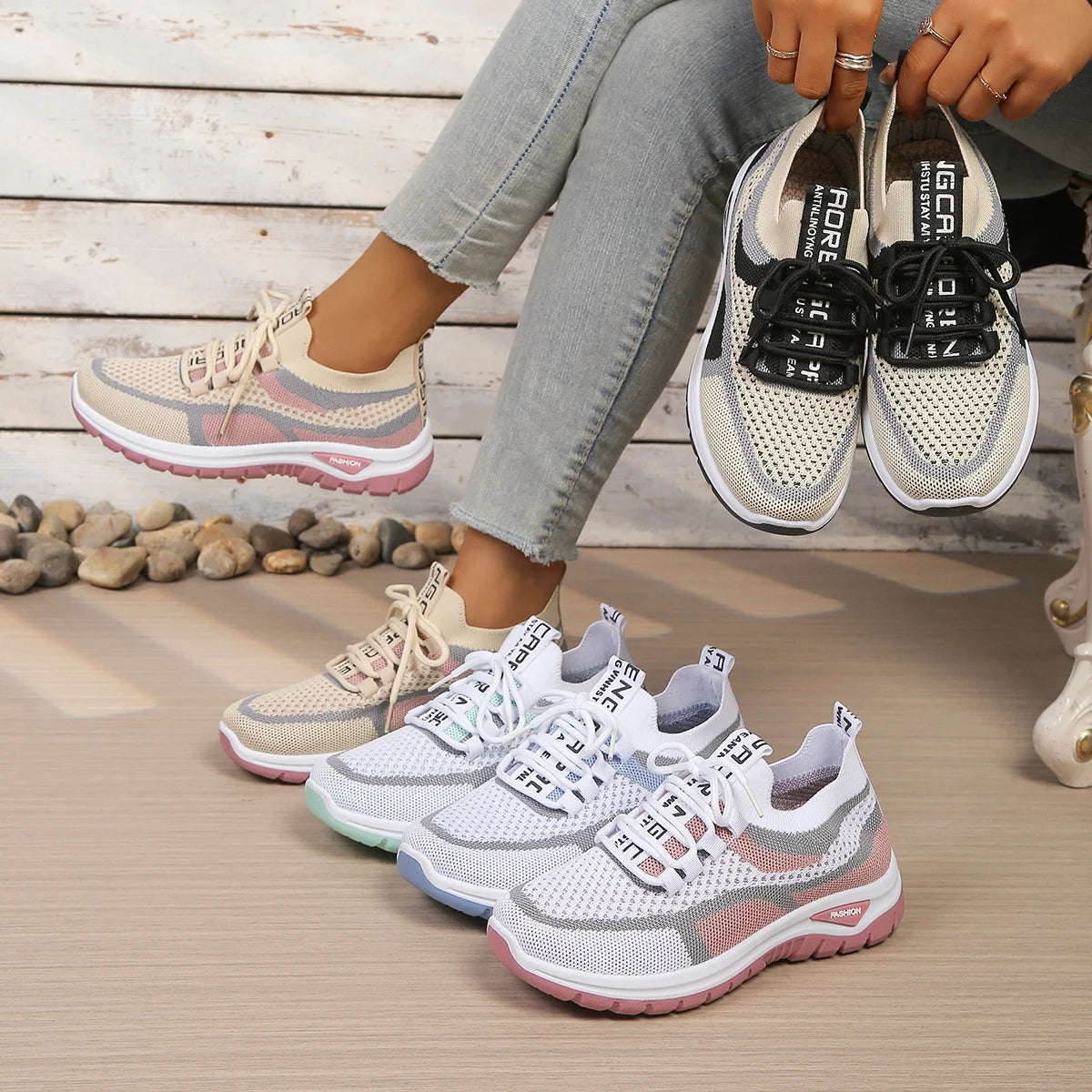 Women's Shoes Double-Color Work Shoes for Ladies, Single Shoes Casual Sneaker Shoes Woman 2026 Free Shipping Shoes
