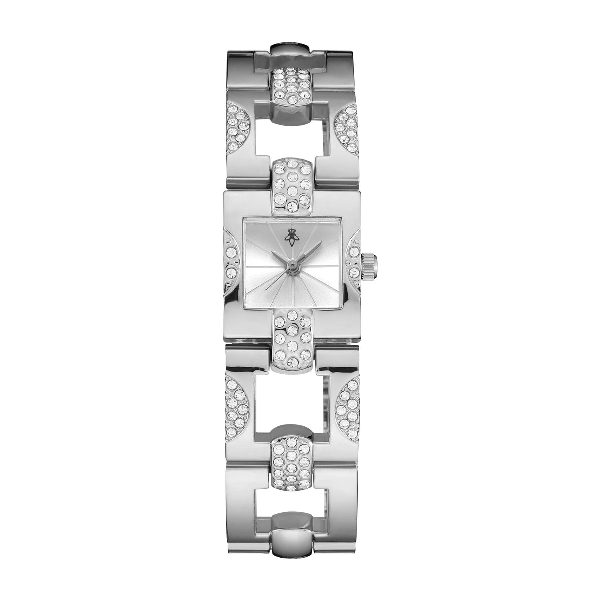 YaLaLuSi Ladies’ Openwork Niche Square Diamond-Set Bracelet Quartz Watch with Geometric Steel Strap – Affordable Luxury