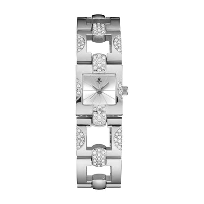 YaLaLuSi Ladies’ Openwork Niche Square Diamond-Set Bracelet Quartz Watch with Geometric Steel Strap – Affordable Luxury