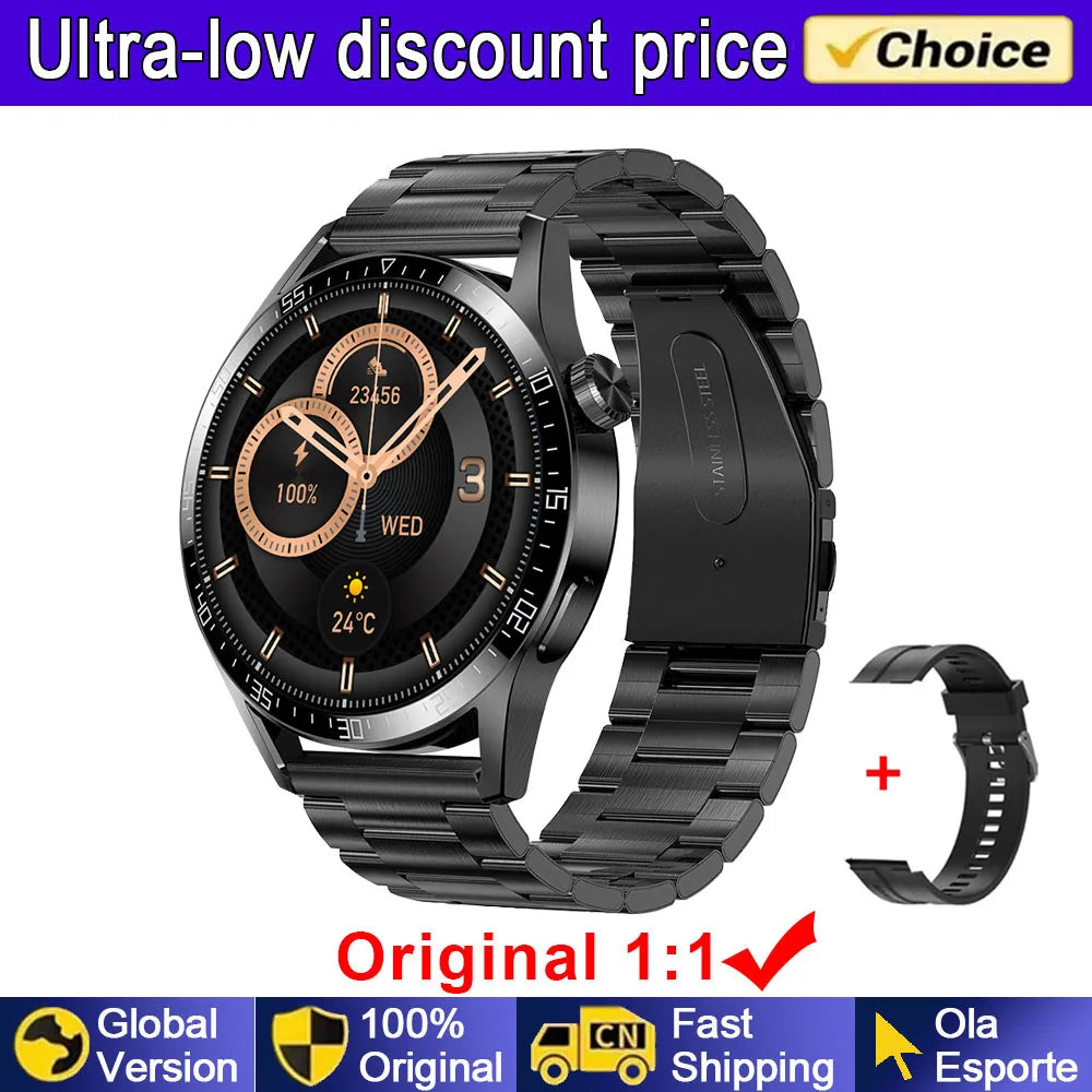 2025 New Smart Watch Men Women GPS 1.36'' AMOLED Touch Screen Smartwatch Heat Rate Monitor BT Call Sport Smart Watches Men Women