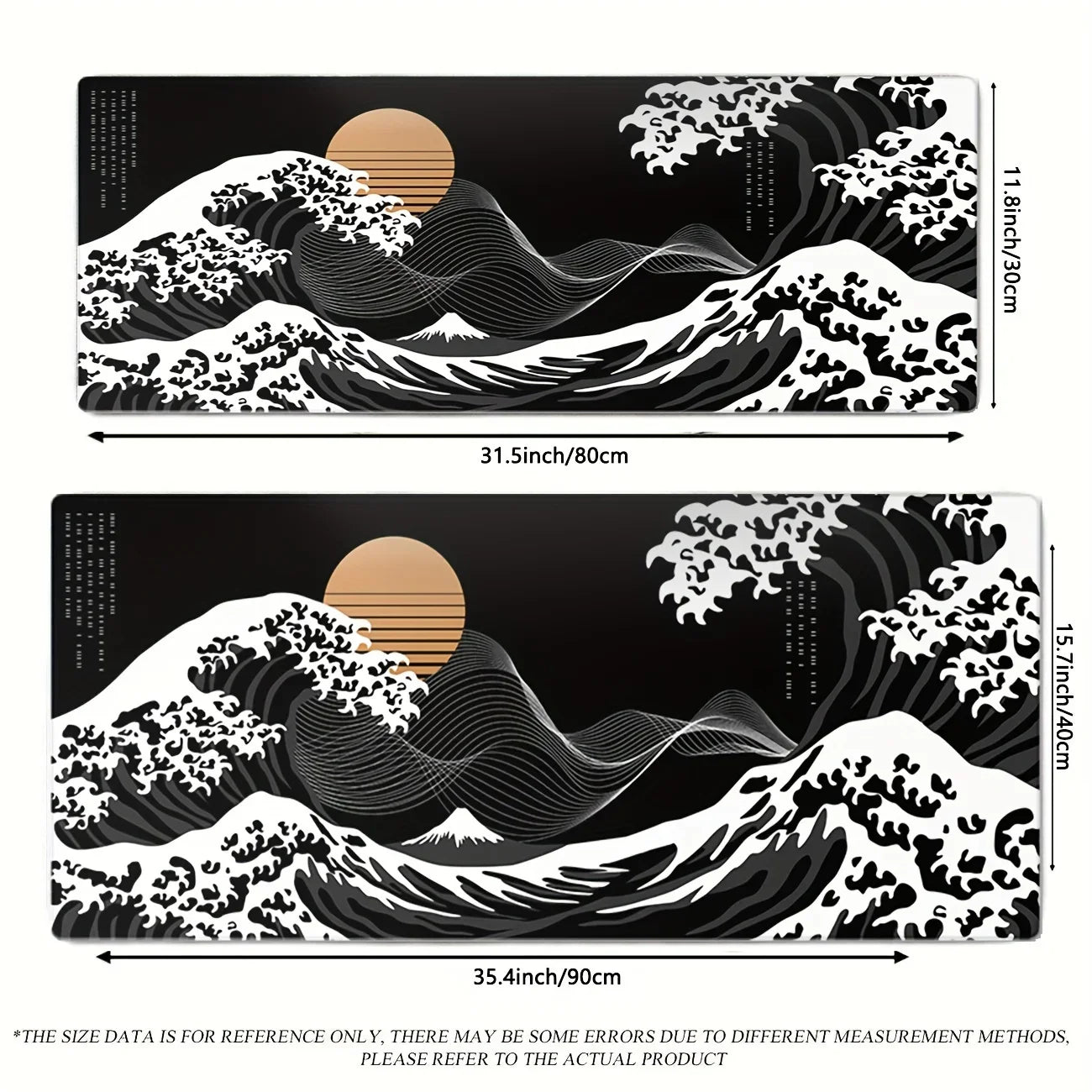 VIKAMA Large Mouse Pad Great Wave off Kanagawa Design Non-Slip Gaming Desk Mat for Office And Gaming Desktop Decoration