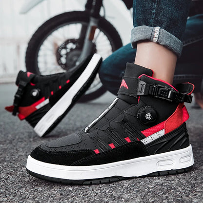 Hot Men Sports Shoes for Professional Racers Moto Shoes Off-road Riding Shoes Protection Bike Boots for Couples Moto Equipment