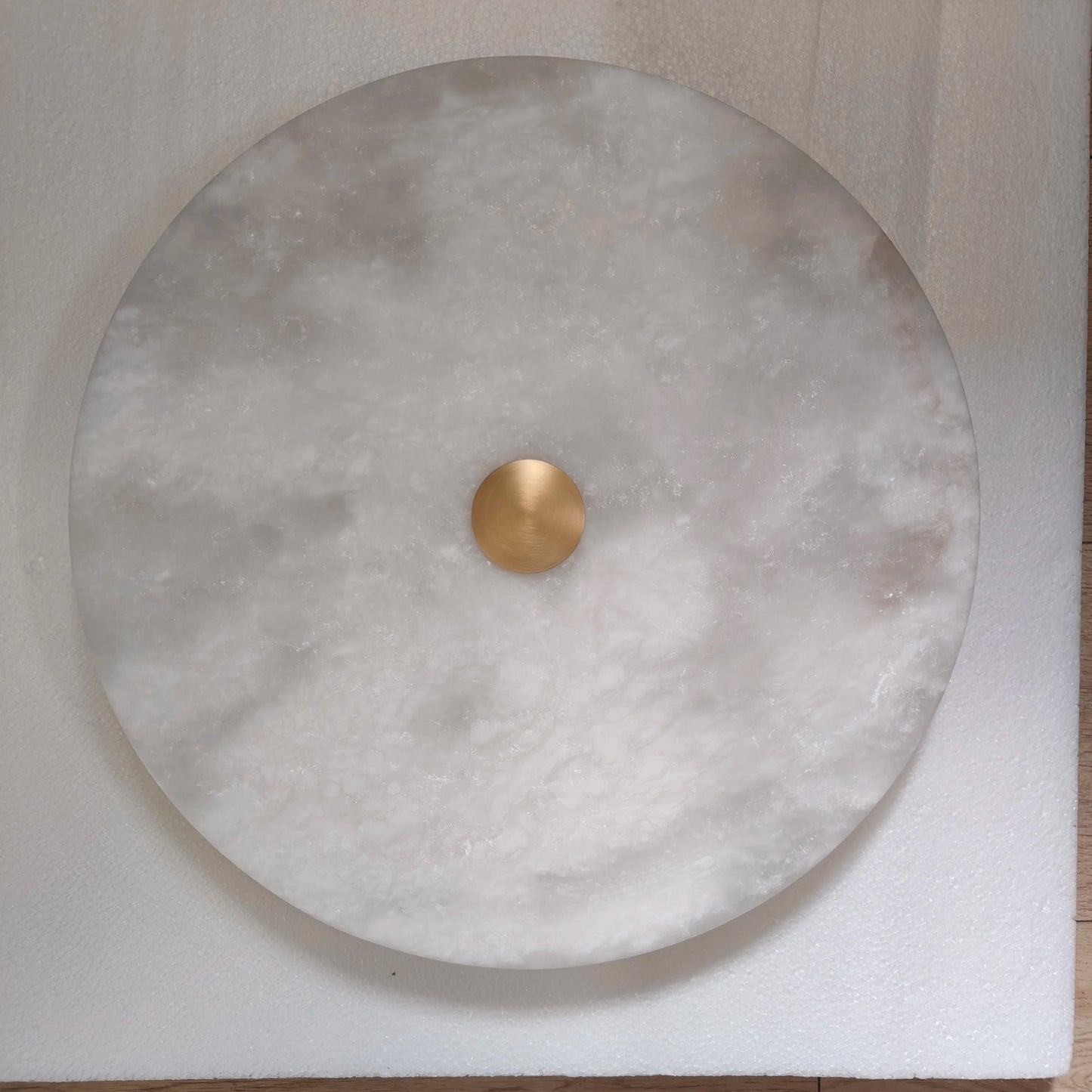 Modern Simple LED Natural Marble Ceiling Lamp Living Room Bedroom Corridor Circular Ultra-thin All-copper Wall Lamp Indoor Decor