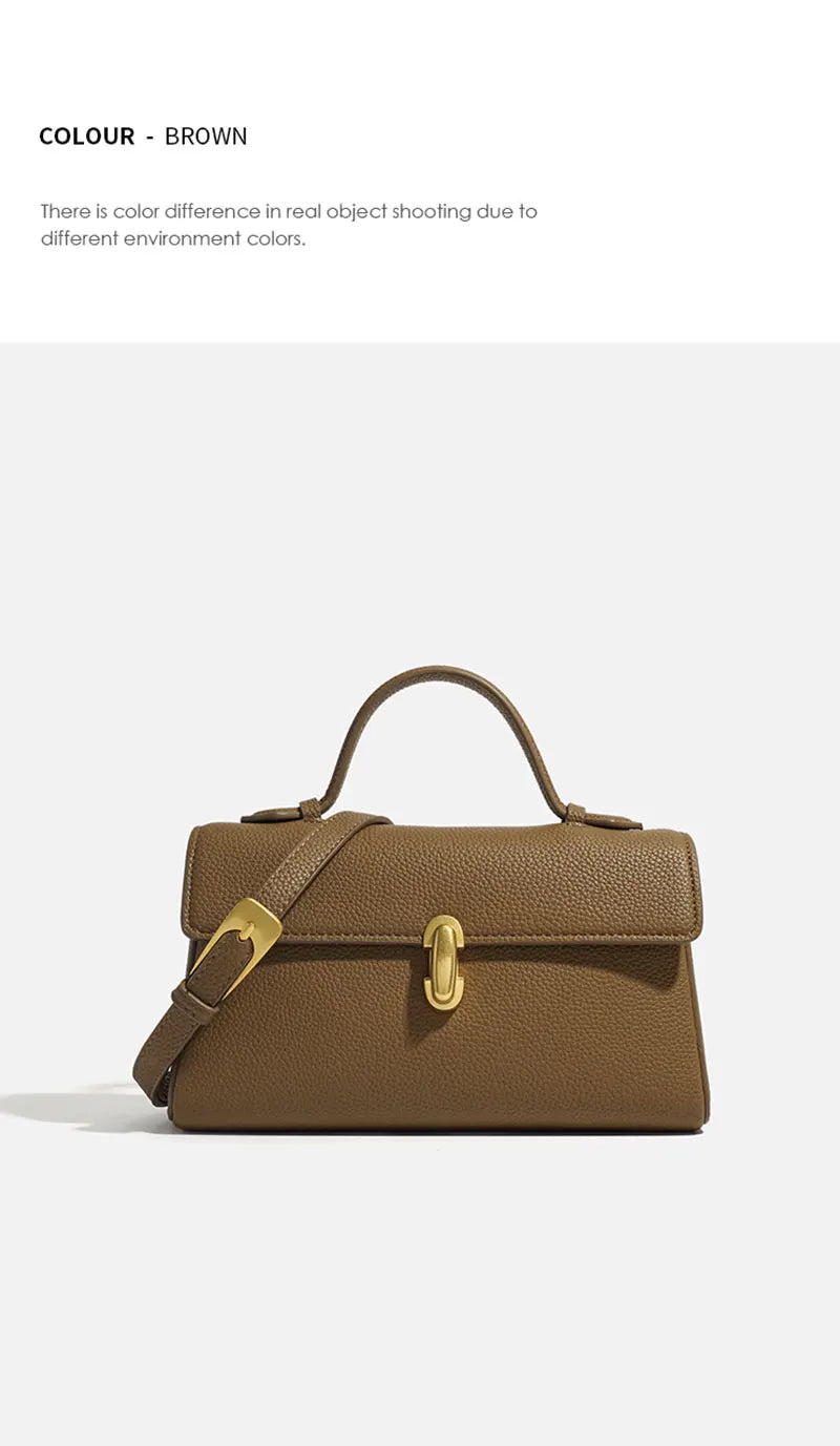2025 New Women's Bag High Quality Genuine Leather Women Shoulder Bag Fashion Crossbody Square Bags Female Handbags