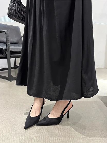 Luxury High Heels Sandals Women Sexy Pointed Toe Shoes for Woman Slippers New Party Shoes Pumps Elegant Slides Mujer Zapatos