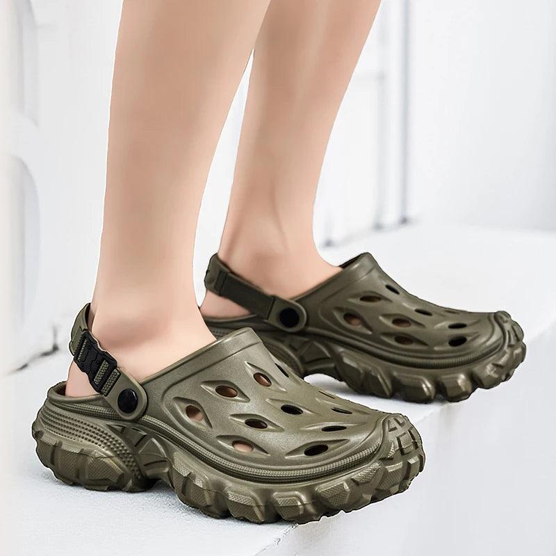 Summer Casual Sandals Men Outdoor Slippers Flat Mens Flip-flop Lightweight Beach Shoes Indoor Home Anti-slip Bathroom Slides