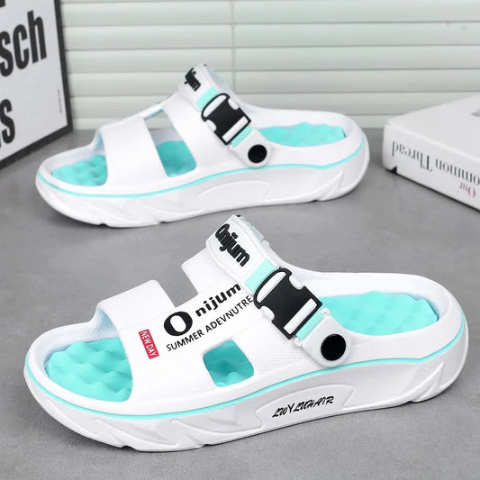 Unisex Slippers Summer Men Sandals Fashion Women Garden Shoes Orginal Beach EVA Slides Soft Thick Shoes Outdoor Non Slip Home