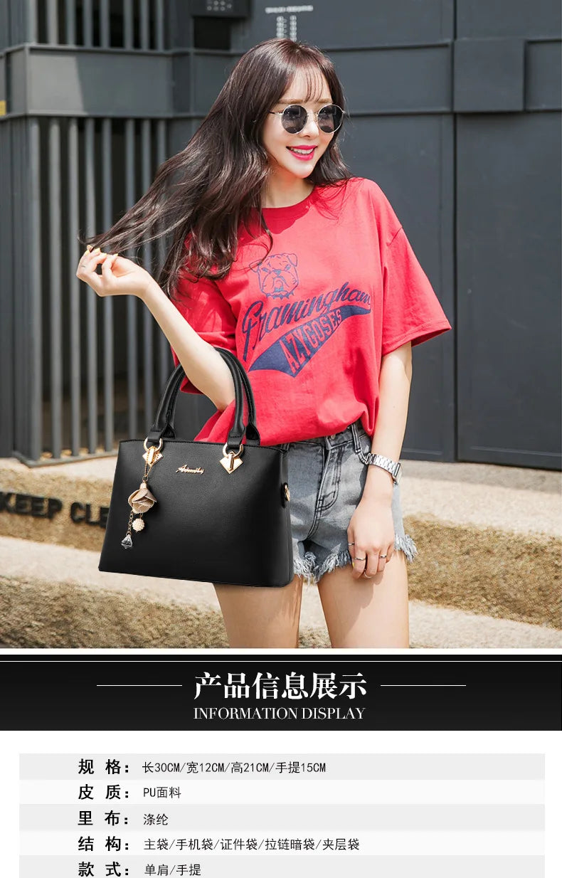 Luxury Handbags Women Bags Designer High-quality Leather Shoulder Bags for Women 2025 Casual Solid Color Purse and Handbags Sac