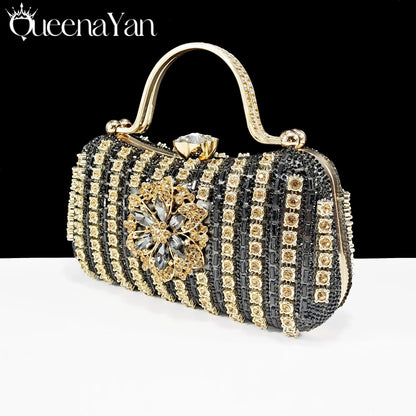 2026 Diamond Women Luxury Clutch Evening Bag Wedding Crystal Ladies Cell Phone Pocket Purse Female Wallet for Party Quality Gift