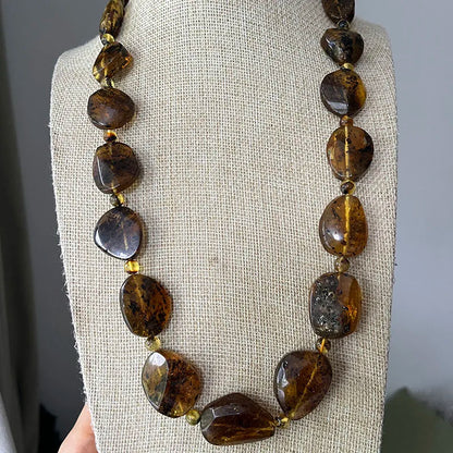 Big New Natural Amber Necklace for Gift European Baltic Original Beads Gogerous 100% Original Real Jewelry Supplier Wholesale