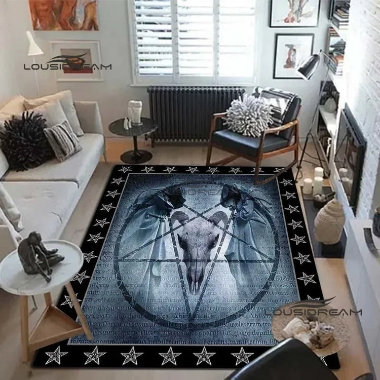 Devil satan lucifer sacrifice Carpet and rug Goat Baphont rug living room bedroom area carpet study porch bedside non-slip mat