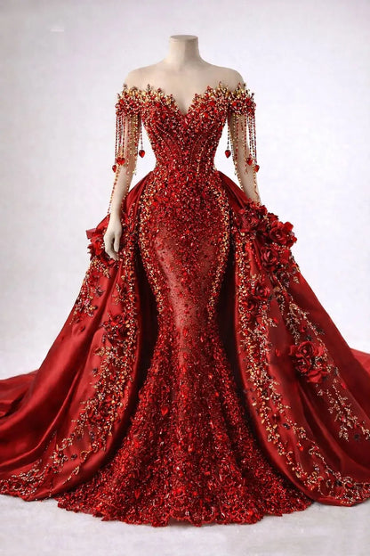 New Classic Prom Dress Off Shoulder Wedding Party Dress Sparkle Crystals Birthday Princess Evening Gowns Dress Size Customized