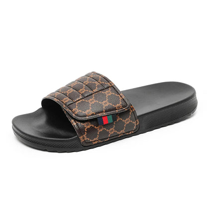 Summer men's slippers fashion comfortable breathable slippers indoor bathroom sandals plus size casual outdoor beach shoes 47