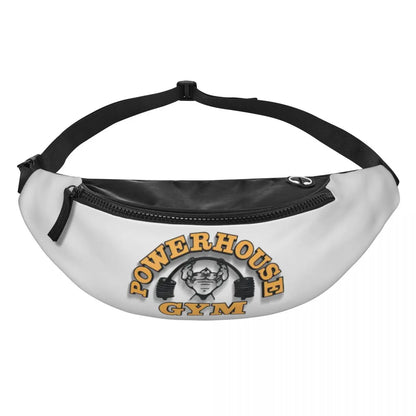 Powerhouse Gym Fanny Bag Custom Bodybuilders Fitness Crossbody Waist Pack Men Women Cycling Camping Phone Money Pouch