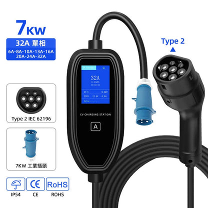 ROMADA K09 New Energy Electric Vehicle Charging Gun Portable In-Car Charger Home Use EU/US Standard Tesla EV Charging Station