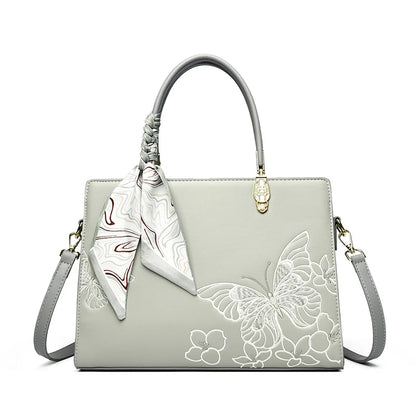 Genuine Brand  Women Bags Luxury  PU Leather  Embroidery Shoulder Bags Crossbody Messenger Bags for Women Casual Tote Sac A Main