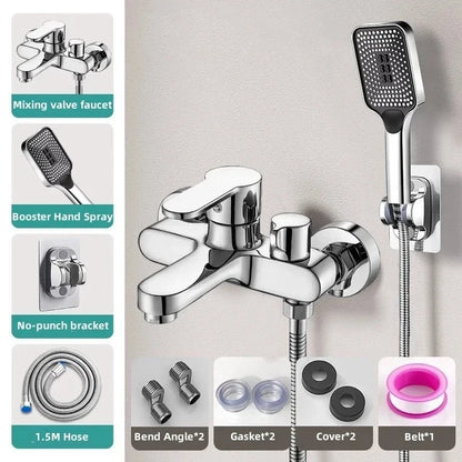Bathroom Shower Faucet Mixing Valve Shower Shower Set Bathtub Mixing Switch Triple Hot and Cold Faucet Shower Faucet