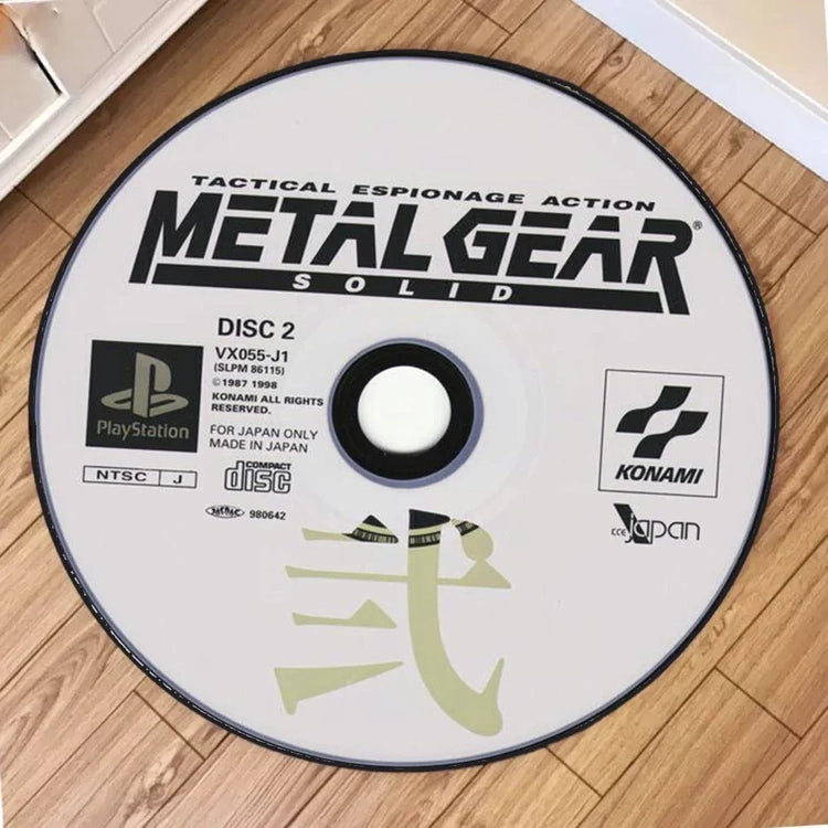METAL GEAR Circular Carpet CD Cartoon Floor Mat Living Room Sofa Sports Room Bed Rug Bedroom Carpets Design Home Rugs Decoration