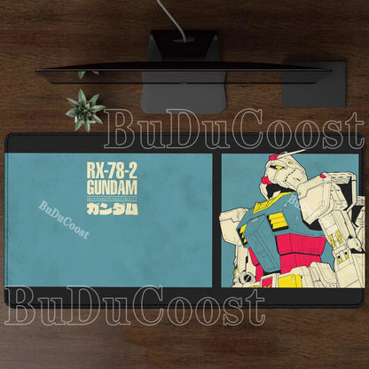 Mouse Pad Gundam RX-78-2 Anime Gaming XXL Non-slip Mousepad PC Computer Keyboard Office HD printing overlock esports Desk Mat