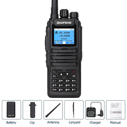 Baofeng DMR DM 1701 Digital Walkie Talkie Dual Mode Analog Two Way Radio Open GD77 Dual Time Slot Tier 1+2 Ham Radio DR 1801