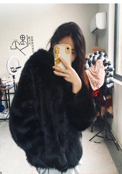 Nerazzurri Autumn Winter Oversized White Black Warm Shaggy Hairy Faux Fur Coat Women with Hood Loose Casual Fluffy Jacket 2023