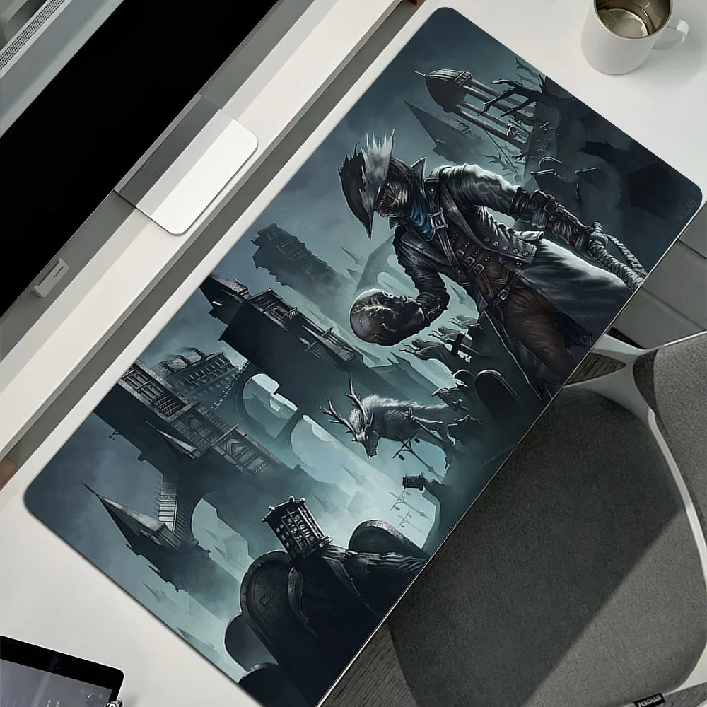 Gamer XL Desktop Decoration Computer Gaming Mouse Pad Game Bloodborne Large Pc Mousepad Office Computer Keyboard Desk Mat Carpet