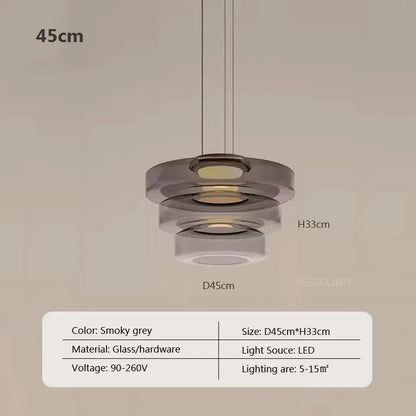 Nordic LED Glass Chandelier for Restaurant Bedroom Dining Room Table Glass Pendant Lights  Home Decoration