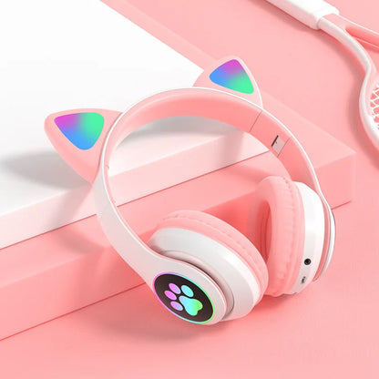 Cat Shaped Wireless Bluetooth Earphones Handsfree Earbuds with Microphone for All Phones Fashion Headphoens Game Headset