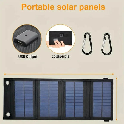 Portable USB Foldable Solar Panel Folding Solar Panels For Travel Mobile Phone Charging Bank Flashlight Fan Mobile Phone Battery