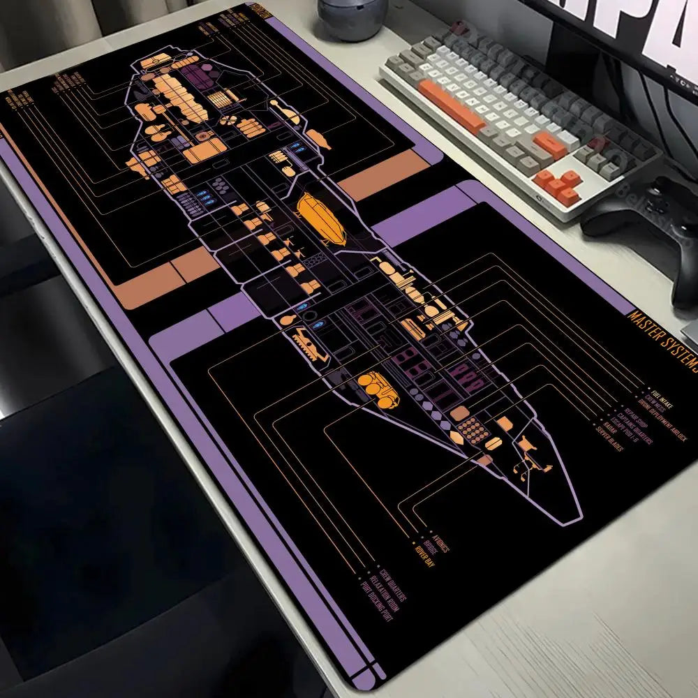 Large Gaming Pad XXL 1200x600 Computer Gamer Star Trek Mouse Pad Cartoon Keyboard Mouse Mat Desk Mouse Pad for PC Desk Pad
