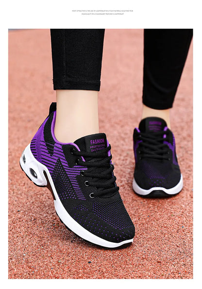 Women Platform Casual Sneakers Shoes Mesh Breathable Running Shoes Chunky Summer Sports Tenis Shoes 2025 Luxury Vulcanize Shoes