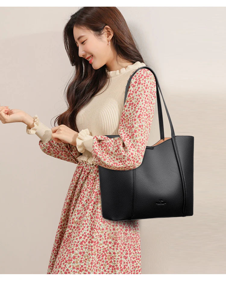 Luxury Designer Women Bags High Quality Leather Shoulder Crossbody Messenger Tote Bag Branded Large Handbag Purses for Female