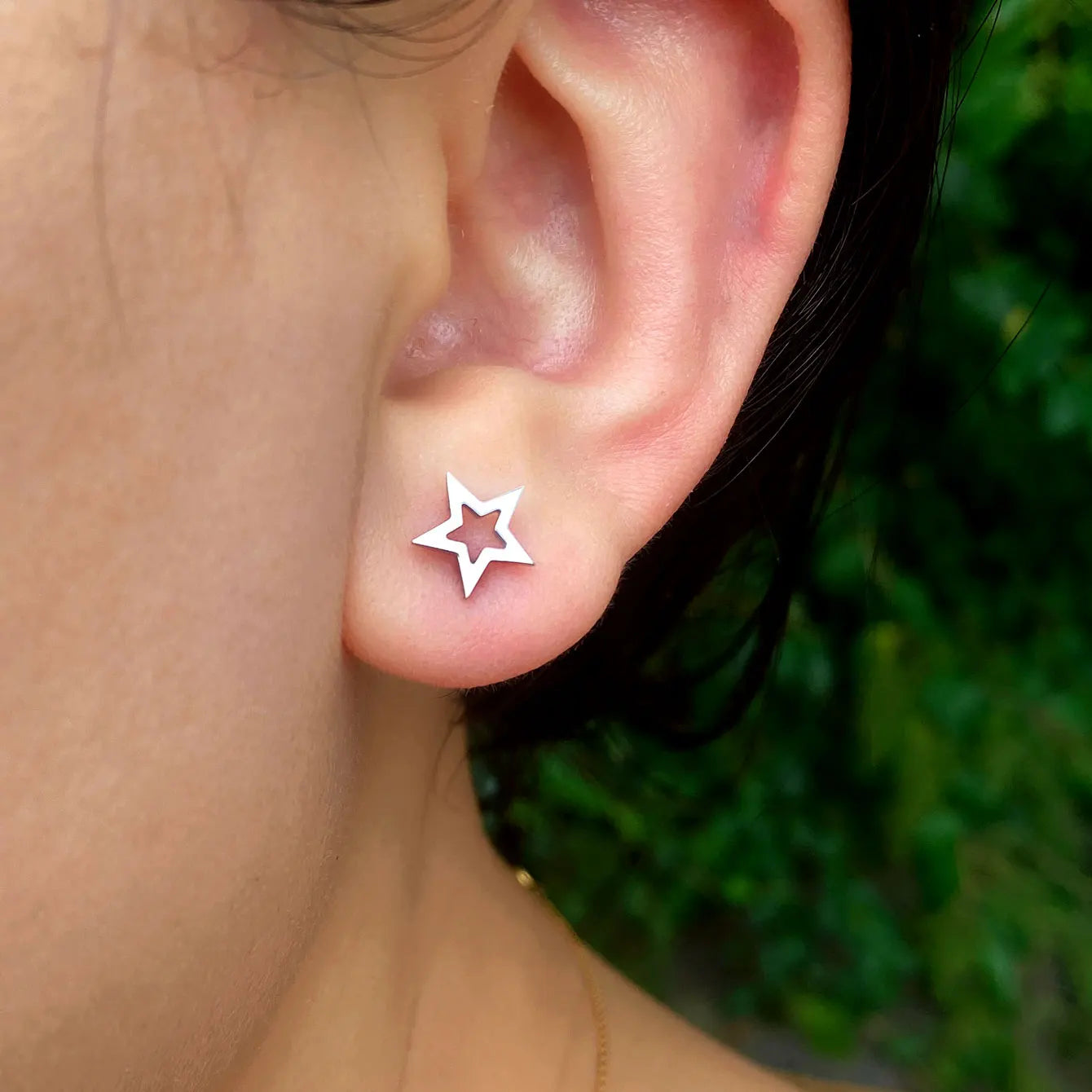 Minimalist Stainless Steel Earings Mini Heart Star Geometric Stud Earrings For Women Cute Cat Dog Flower Leaf Earrings Jewelry