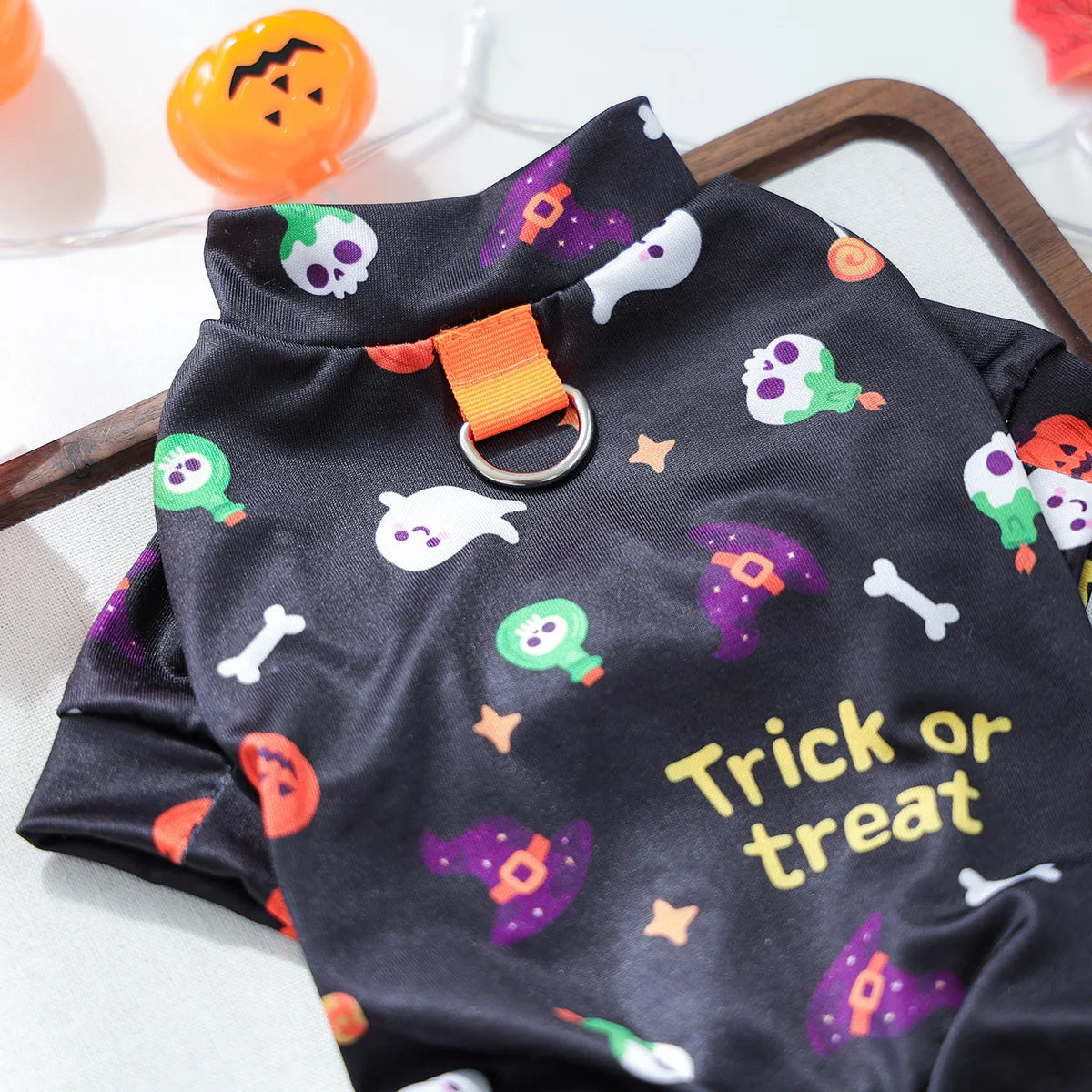 Girl Halloween Pajamas Apparel For Small Dogs Chest Closed Pet Indoor Home Wear Clothes Overall Tracksuit Chihuahua Yorkshire