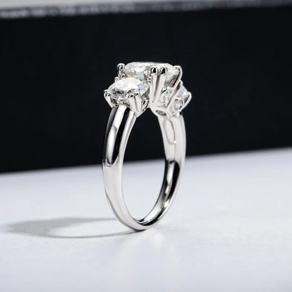 Carnica Luxury 925 Sterling Silver 5CT Real Moissanite Ring D Color Closed Band for Women GRA Diamond Wedding Jewelry Gift Hot