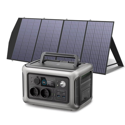 ALLPOWERS R600 Power station 299Wh 600W Solar Generator (Recharge from 0-100% in 1 Hour) & SP033 200W Solar panel for Camping RV