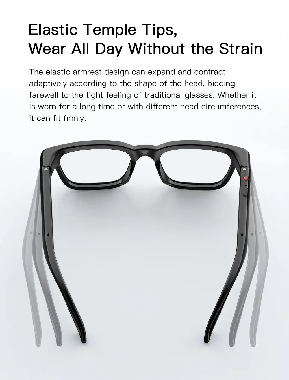 2026 New Smart Glasses 800W HD Camera Video Record AI Assistant Touch Control Translation HD Audio 300mAh Battery Smart Glasses