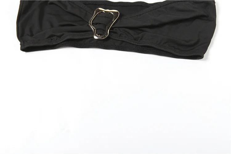 Sisterlinda Swinging Neck Backless Playsuits Sexy Stunning Pleated Backless Slim Rompers+Inside Wrapped Chest Tanks Party Wear